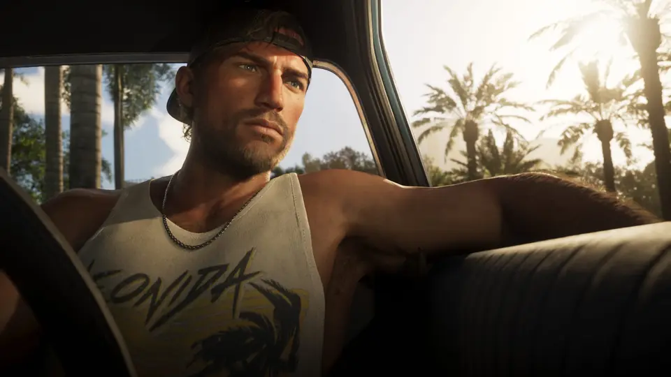 Jason Duval behind the wheel of a car.